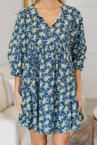 NURSING COLLECTION: It's All True Navy Floral Dress