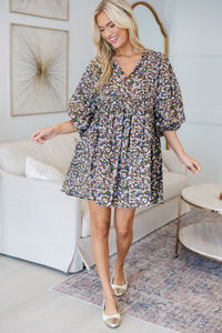 NURSING COLLECTION: It's All True Brown Leopard Dress