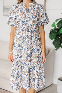 NURSING COLLECTION: It's A Match Off White Floral Midi Dress