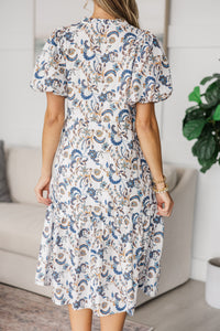 NURSING COLLECTION: It's A Match Off White Floral Midi Dress