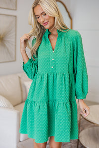 NURSING COLLECTION: All Up To You Green Textured Dress