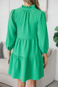 NURSING COLLECTION: All Up To You Green Textured Dress