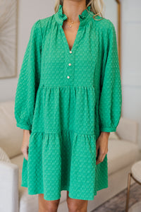 NURSING COLLECTION: All Up To You Green Textured Dress