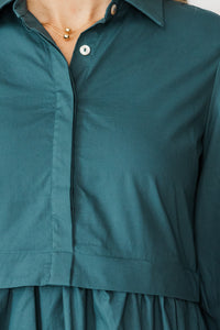 NURSING COLLECTION: Lots Of Love Teal Green Shirt Dress