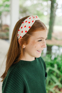 Girls: Lots To Learn Cream Apple Print Headband