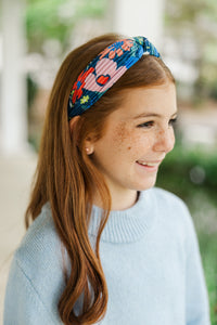 Girls: Lots To Learn Blue Floral Headband