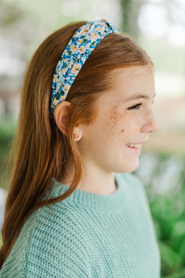 Girls: Lots To Learn Blue Ditsy Floral Headband