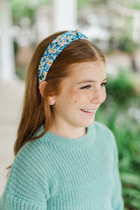 Girls: Lots To Learn Blue Ditsy Floral Headband