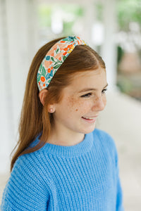 Girls: Lots To Learn Orange Floral Headband