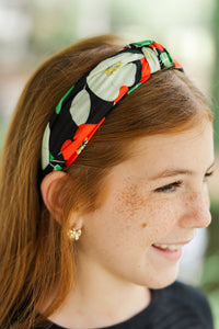 Girls: Lots To Learn Black Floral Headband