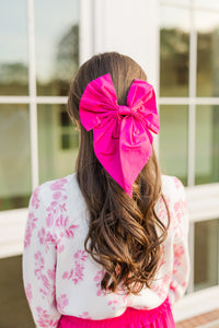 Girls: Trust Yourself Magenta Hair Bow