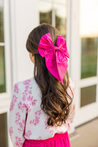 Girls: Trust Yourself Magenta Hair Bow