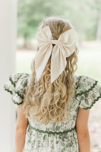 Girls: Trust Yourself Cream Hairbow