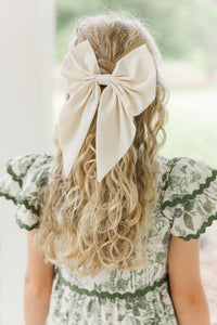 Girls: Trust Yourself Cream Hairbow