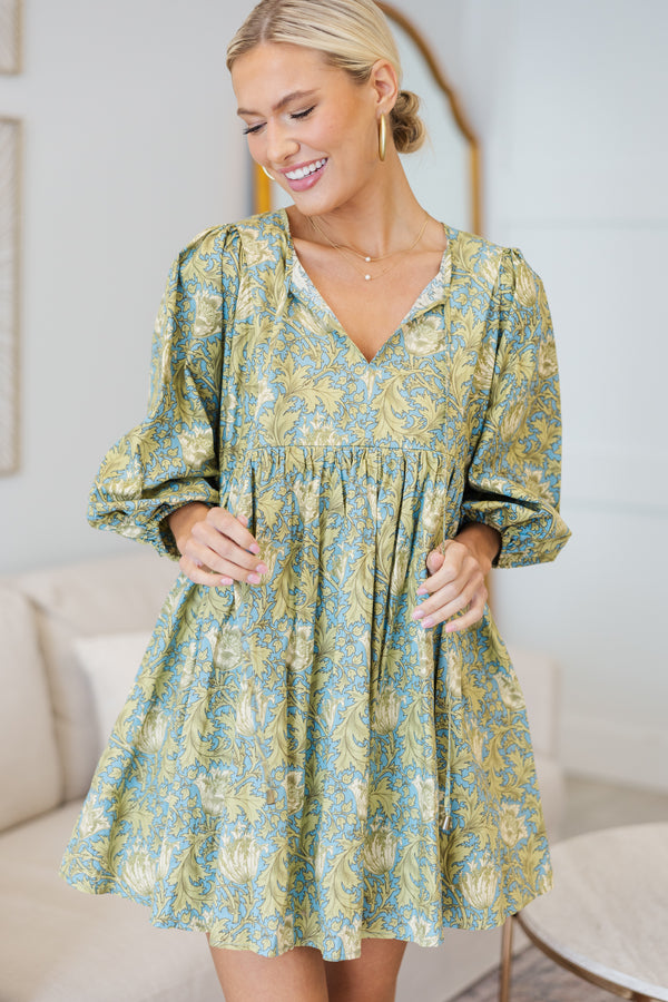 NURSING COLLECTION: It's All True Light Blue Floral Dress