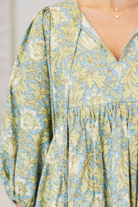 NURSING COLLECTION: It's All True Light Blue Floral Dress