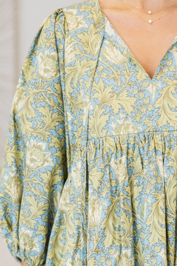 NURSING COLLECTION: It's All True Light Blue Floral Dress