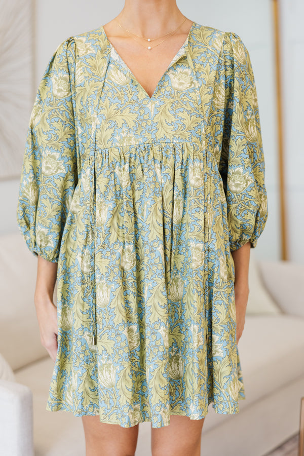 NURSING COLLECTION: It's All True Light Blue Floral Dress