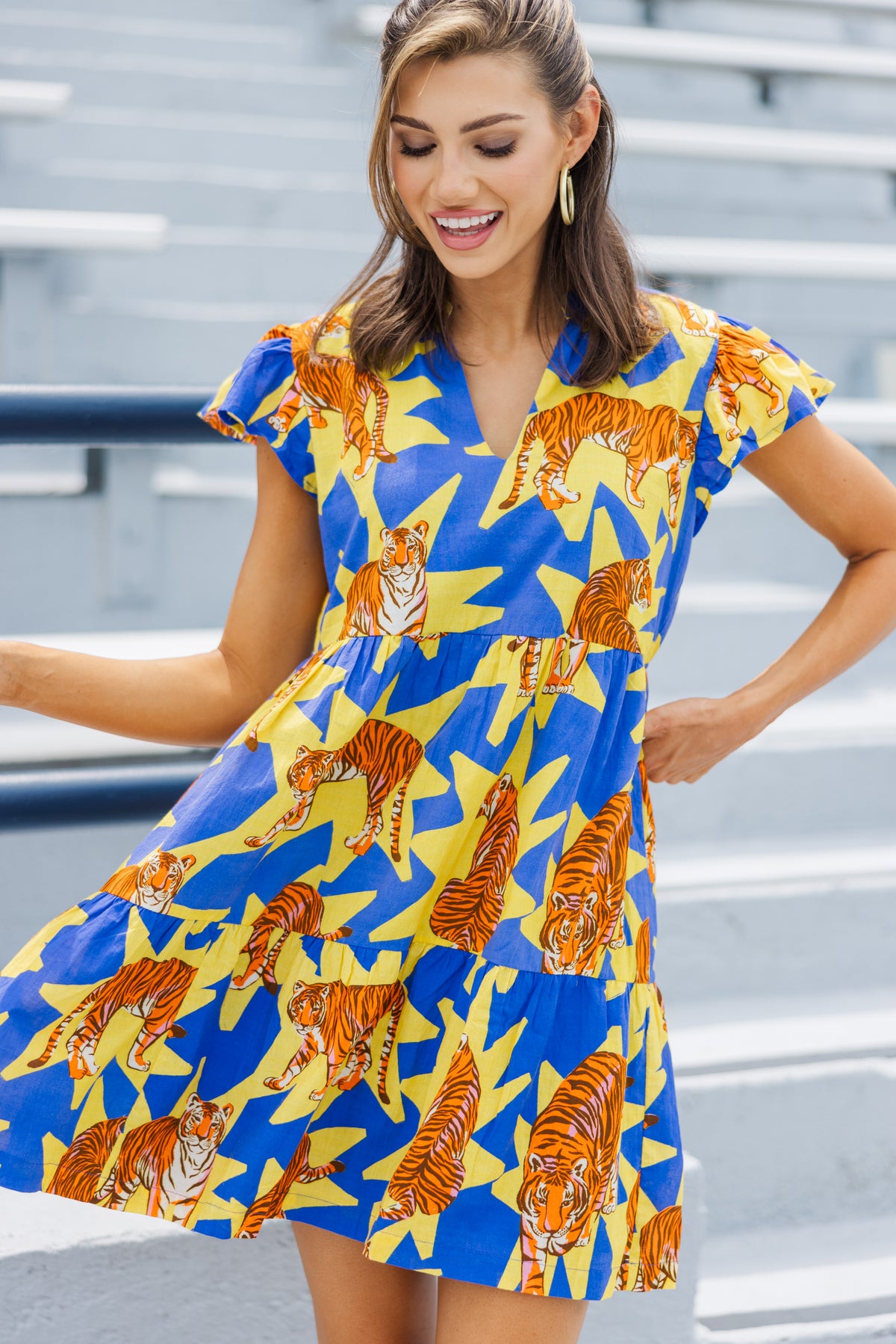 Briton Court: The Standout Yellow Tiger Dress – Shop the Mint