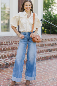 Better Than You Know Taupe Brown Puff Sleeve Blouse