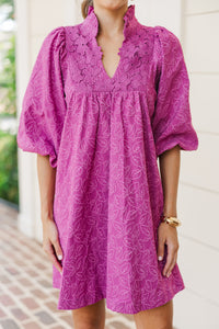 Get Back To You Magenta Purple Lace Dress