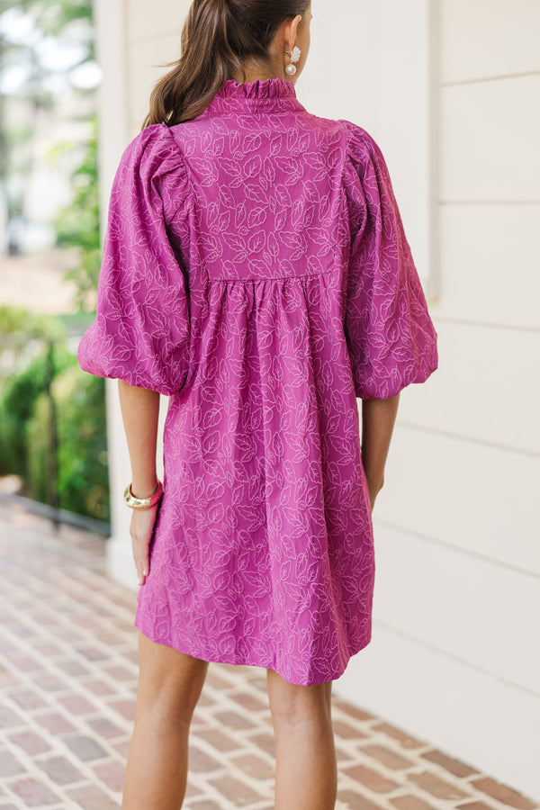 Get Back To You Magenta Purple Lace Dress