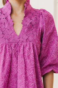 Get Back To You Magenta Purple Lace Dress