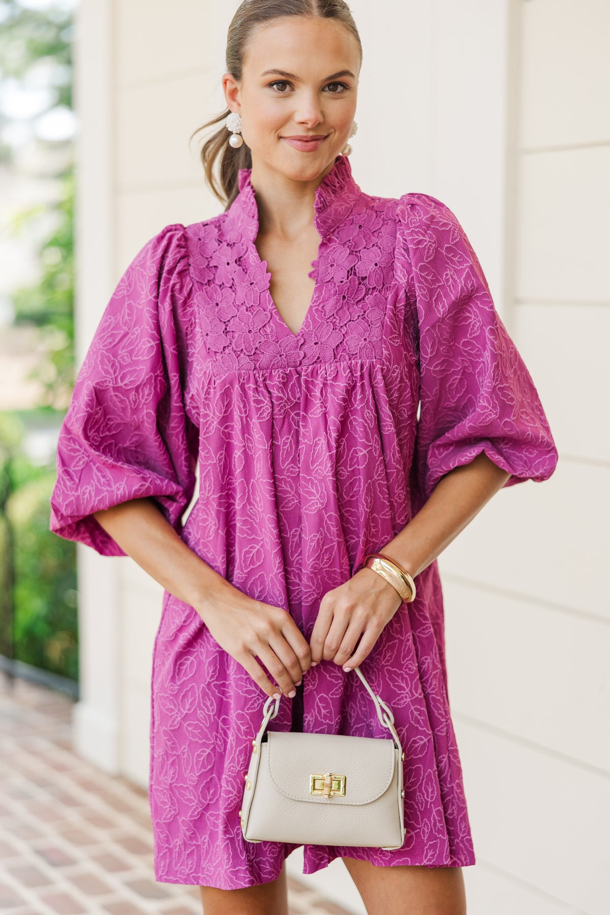 ドレスプレミアムハーデン セットMAGENTA Get Back To You Magenta Purple Lace Dress – Shop the Mint