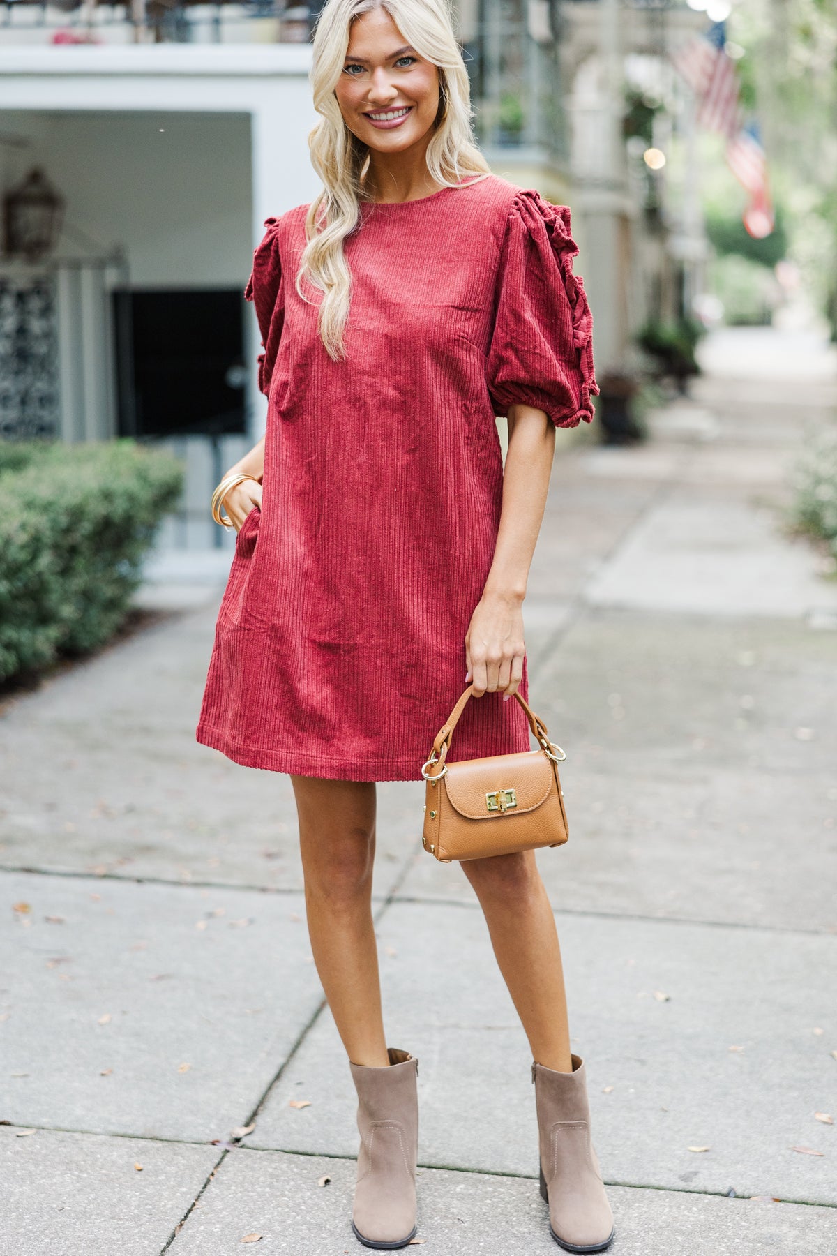 Don't Forget It Marsala Red Corduroy Dress – Shop the Mint Don't Forget It Marsala Red Corduroy Dress – Shop the Mint