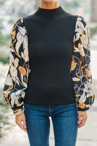 More Than Love Black Floral Blouse