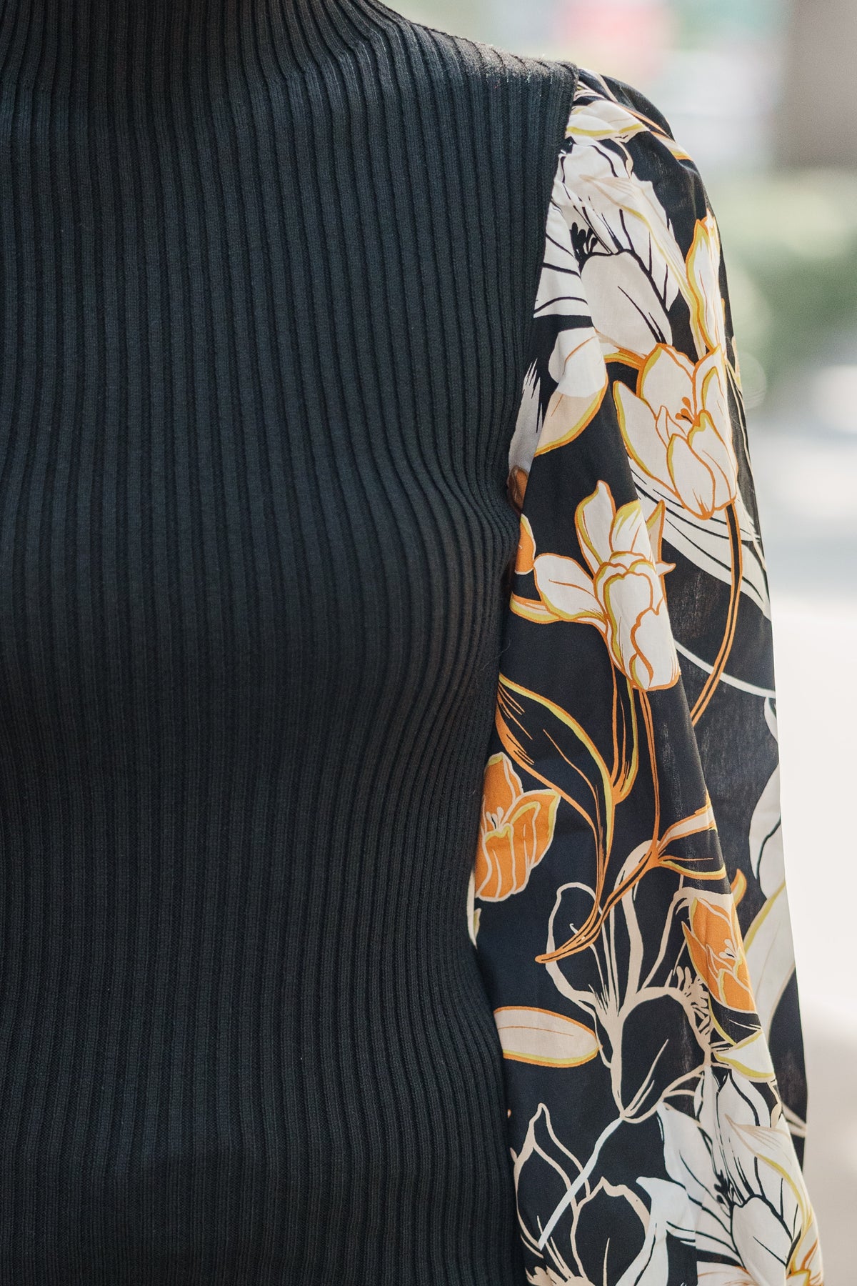 Romantic Garden Flowy Blouse - Black
