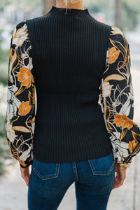 More Than Love Black Floral Blouse