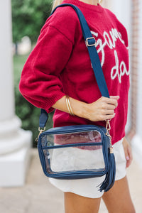 Get To It Navy Blue Stadium Crossbody