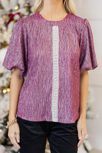 Find You Well Purple Embellished Blouse