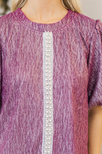 Find You Well Purple Embellished Blouse