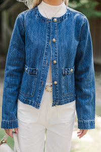 Look It Over Dark Wash Denim Jacket