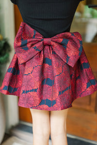 Girls: The Bailey Red Jacquard Balloon Skirt