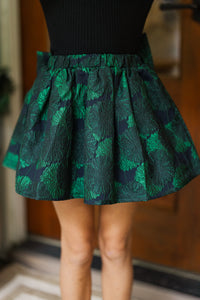 Girls: The Bailey Green Jacquard Balloon Skirt