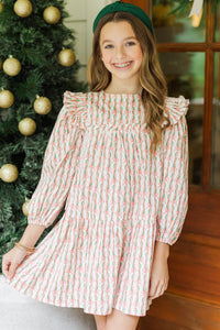 Girls: It's All Possible Pink Garland Babydoll Dress