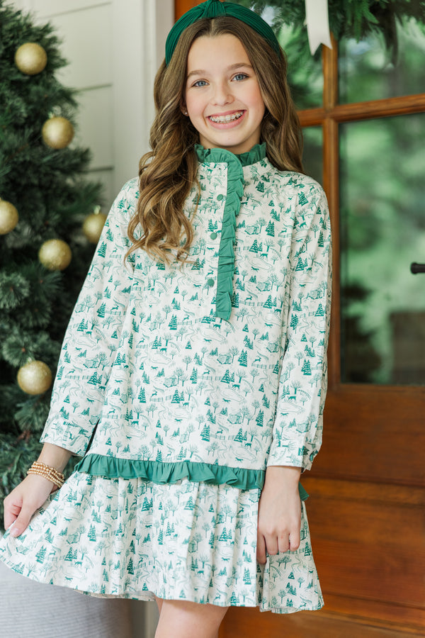 Girls: The Mandy Cream White Toile Babydoll Dress Shop the Mint Girls: The Mandy Cream White Toile Babydoll Dress Shop the Mint