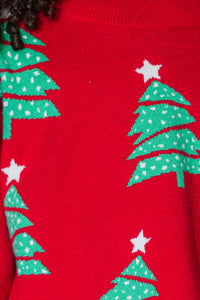 Girls: Quick Decisions Red Christmas Tree Sweater
