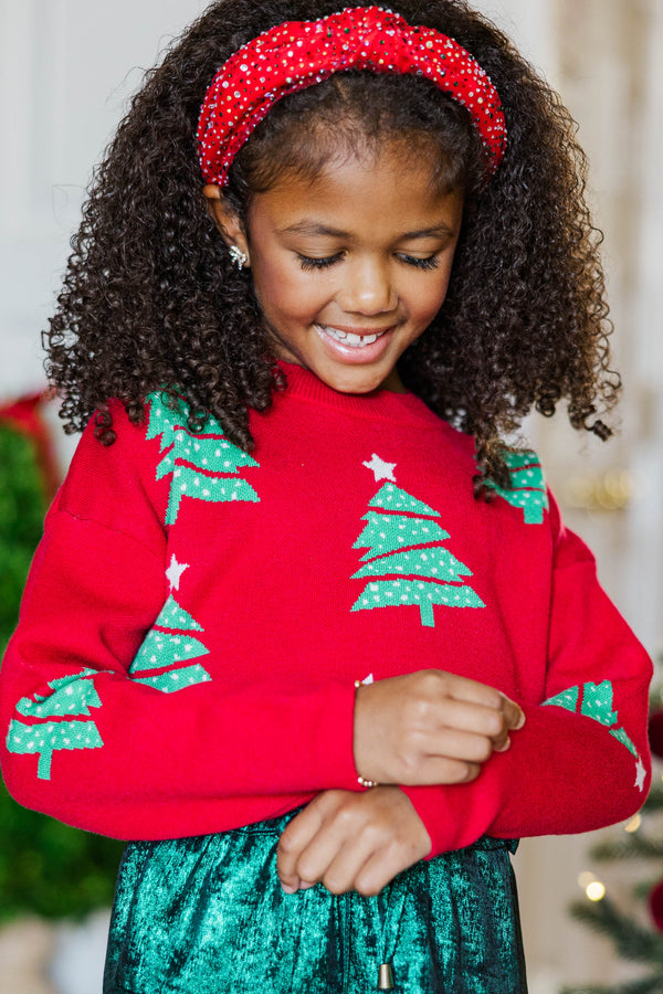 Girls: Quick Decisions Red Christmas Tree Sweater Shop the Mint Girls: Quick Decisions Red Christmas Tree Sweater Shop the Mint