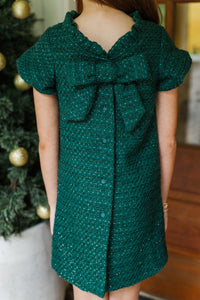 Girls: The Amanda Emerald Green Tweed Dress