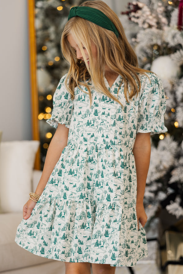 Girls: At The Time Cream Toile Dress Shop the Mint Girls: At The Time Cream Toile Dress Shop the Mint