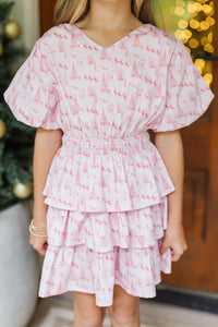 Girls: The Danielle Pink Toile Dress