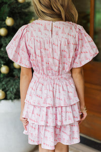 Girls: The Danielle Pink Toile Dress