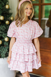 Girls: The Danielle Pink Toile Dress