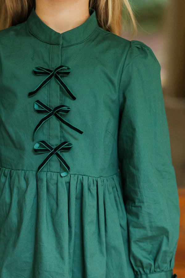 Girls: The Baileigh Emerald Green Dress