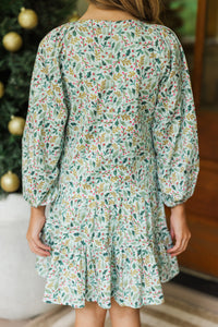 Girls: The Ashley Green Floral Dress