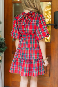 Girls: The Savannah Red Plaid Dress